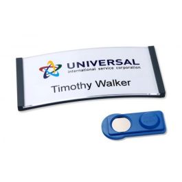 Avery 4835G-M Caja 10 Portanombres Polar Badge Antracita con Imán – 30 x 65 MM Plástico