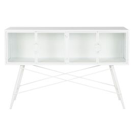 Consola DKD Home Decor Blanco Metal Cristal 120 x 35 x 80 cm