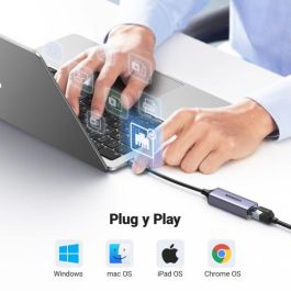 UGREEN Adaptador USB-C 3.1 Gen1 a Gigabit Ethernet 1000Mbps para PC/Portátil – Plata