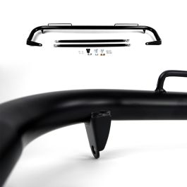 Occ Motorsport OCCRF20 Barra de Arnés Universal de Acero Lacado Negro - Compatible con Cinturones 4, 5 y 6 Puntos