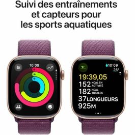 Apple Watch Series 10 GPS - 46 mm - Caja de aluminio en oro rosa - Correa deportiva color ciruela