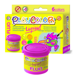 Tempera Liquida Playcolor Liquid Fluo 40 mL Caja 6 Unidades Colores Surtidos Precio: 9.78999989. SKU: B1KM9EY5RN