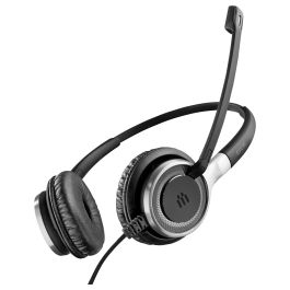EPOS Auriculares Diadema Alámbrico Impact SC 660 para Llamadas/Música, Binaurales, Negro/Plata