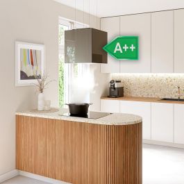 Cecotec Campana isla Bolero Flux CCT 448000 vidrio gris A++ 800m³/h táctil