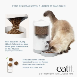 Catit PIXI Dispensador de Croquetas para Gatos Conectado 1,2 kg Controlado por App
