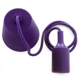 Portalámparas E27 Morado con Cordón, Rosetón y Portalámparas de PVC para Ambiente Moderno Precio: 2.78999985. SKU: B19HWHK8H7