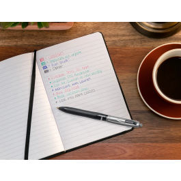 Bic Bolígrafo 4 Colores con Grip, Punta 1 mm, Negro