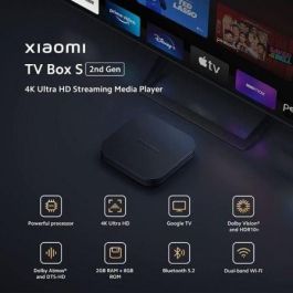 Xiaomi PFJ4151EU Reproductor Multimedia Streaming TV Box S 2nd Gen 4K Ultra HD 8GB ROM 2GB RAM Google TV Dolby Vision Atmos Xiaomi PFJ4151EU Reproductor Multimedia Streaming TV Box S 2nd Gen 4K Ultra HD 8GB ROM 2GB RAM Google TV Dolby Vision Atmos