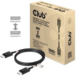 Club3D Cable DisplayPort 2.1 VESA DP80 Certificado, 1.2m, Macho/Macho, 4K240Hz, 8K60Hz, 10K30Hz, Negro