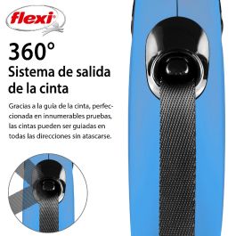 Flexi Correa New Classic Cinta Azul XS de 3 Metros, Fabricada en Plástico, Nylon y Metal. Origen: Alemania.