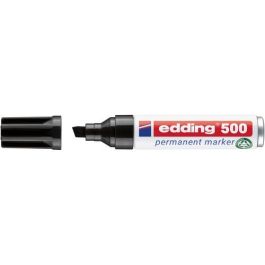 Edding Marcador Permanente 500 Negro (Set de 10) - Marcador Compacto y Práctico para Diversos Materiales con Punta Biselada de 2-7 mm (Set de 10) Precio: 26.49999946. SKU: S8421307
