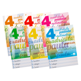Liderpapel Libreta Pautada Cuadriculada 4mm 32 Hojas A5 70g Cartoncillo