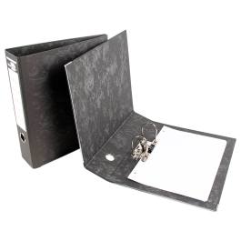 Liderpapel Archivador de Palanca Folio Negro Lomo 80mm Compresor Metálico