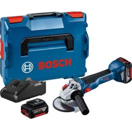 Amoladora angular BOSCH PROFESSIONAL GWS 18V-10 + 2 baterías 4,0Ah + GAL 18V-40 + L-BOXX