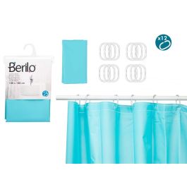 Cortina Baño Transparente Azul 180X180Cm Berilo (12 Unidades) Precio: 40.49999954. SKU: B158H7SPQN