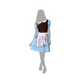 Disfraz de Cenicienta Adulto Mujer Talla M-L - Vestido Princesa Cuento de Hadas Azul Celeste y Negro con Delantal Blanco para Carnaval