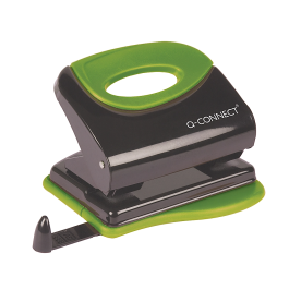 Q-connect Taladrador kf00996 Metálico con Empuñadura de Caucho, Capacidad 30 Hojas