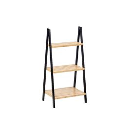 Estantería Escalera 3 Estantes Bambú Negro Berilo 40x81x30 cm Estantería Escalera 3 Estantes Bambú Negro Berilo 40x81x30 cm