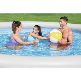 Bestway Piscina Fast Set Redonda autoportante 457x84 cm con bomba y filtro Tipo II. Liner Duraplus ultra resistente, fácil montaje