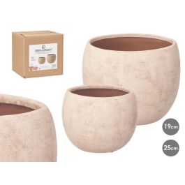 Ibergarden Set 2 Macetas Rugosa de Cerámica Beige 19 cm y 25 cm para Jardín o Interior (2 Unidades) Precio: 33.99871431. SKU: B19BLFD268