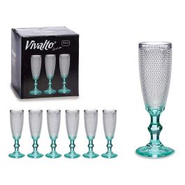 Copa Puntos Cava Pie Turquesa 185 ml Vivalto - Vidrio, 7x20x7 cm (36 Unidades) Precio: 95.78999969. SKU: S3604269
