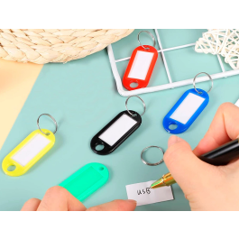 Q-connect Llavero portaetiquetas Negro Expositor de 100 unidades