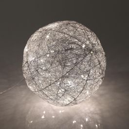 Bola Plateada En 3D Luminosa 20Cm Versa (2 Unidades) Bola Plateada En 3D Luminosa 20Cm Versa (2 Unidades)