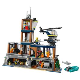 LEGO 60419 City Prisión de Policía de Aguas Profundas Juguete con Helicóptero Barco 7 Minifiguras Figura de Perro