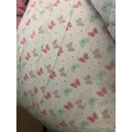 DKD Home Decor Set 11 Piezas Bebe Baby Rosa Blanco 24 x 32 cm Algodon Corazones Mariposas Capacidad 0-6 Meses