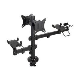 Soporte de Mesa para 2 Monitores, TPV, Impresora, Términal y Lector TooQ TQPM0002/ Giratorio/ Inclinable/ hasta 9kg
