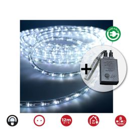 Edm Kit Flexiled Multifunción Blanco Frío 12m, 36 LEDs/m, 8 Funciones, IP44