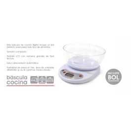 Basic Home Báscula Cocina Digital 5 Kg con Bol Color Blanco (6 Unidades)