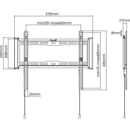 Stell Soporte de TV Fijo SLIM Acero SHO 7200
