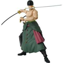Bandai Figura Anime Heroes One Piece Zoro Style 3 espadas 17 cm con 16 puntos de articulación