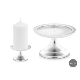 Candelabro Pequeño Plateado Giftdecor - 6 cm Alto, 10x10 cm Base - Aluminio (12 Unidades) Precio: 44.98999978. SKU: B12AQBH49H