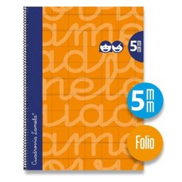 Lamela Bloc Tapa Forrada Fº 80H Cuadrovia 5 Mm Naranja 5 unidades Precio: 27.89000027. SKU: B14MEDXSAF