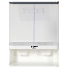 Cook Concept Dispensador 2 Compartimentos 3L para Cereales Café Frutos Secos con Vasos Graduados