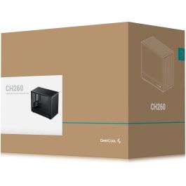 DeepCool CH260 Micro Torre PC Negra para Placas micro ATX, Mini-ATX, Mini-ITX con Ventana Lateral