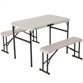 Mesa Plegable Lifetime Crema 106,5 x 73,5 x 61 cm Acero Plástico Mesa Plegable Lifetime Crema 106,5 x 73,5 x 61 cm Acero Plástico