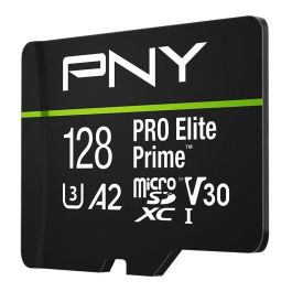 PNY PRO Elite Prime 128 GB MicroSDXC UHS-I Clase 10 U3 V30 A2, Lectura 200 MB/s, Escritura 150 MB/s
