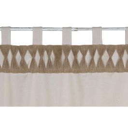 Cortina Cottage DKD Home Decor Beige Natural 260 x 140 cm (2 Unidades)