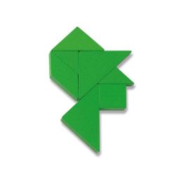 Cayro Juego Tangrams de Madera para hasta 4 Jugadores con 3 Niveles de Dificultad 31,5x18x3 cm