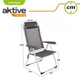 Silla camping aluminio reclinable 5 posiciones 44x55x101cm Silla camping aluminio reclinable 5 posiciones 44x55x101cm