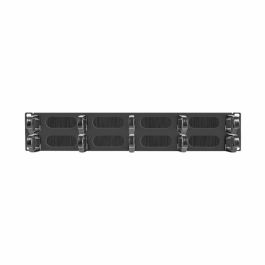 Lanberg AK-1204-B Panel de Gestión de Cables para Bastidor, Metal Plástico Negro