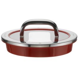 WMF 8900541245 Tapa de Cristal Function4 para Cacerola, Roja y Acero Inoxidable, 16 cm de Diámetro