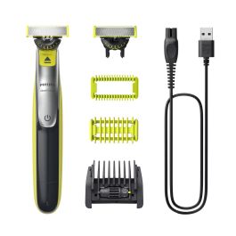 Philips QP2834/23 OneBlade 360 Recortadora, Perfiladora y Afeitadora, Uso en Seco y Húmedo, Batería 60 min, Verde/Gris