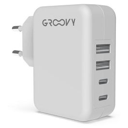 Groovy Cargador de Pared 4.8A con 2 USB y 2 USB-C, Carga Rápida hasta 4 Dispositivos, Protección Integrada, Blanco Precio: 10.78999955. SKU: B157FB778E