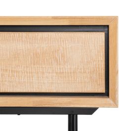 Escritorio Natural-Negro Madera-Metal 150 X 40 X 74 cm