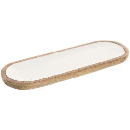DKD Home Decor Bandeja Básicos Lacado Blanco Natural Mango 30x10x2.5 cm Apta Lavavajillas Colección National White Precio: 10.69000031. SKU: B1F98YJFYN