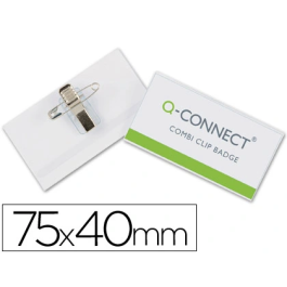 Identificador Q-Connect Con Pinza E Imperdible Kf01568 40x75 mm 50 unidades Precio: 24.50000014. SKU: B17V497HH7
